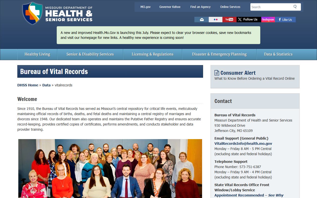 St. Louis County Circuit Clerk records Missouri vital records distinction