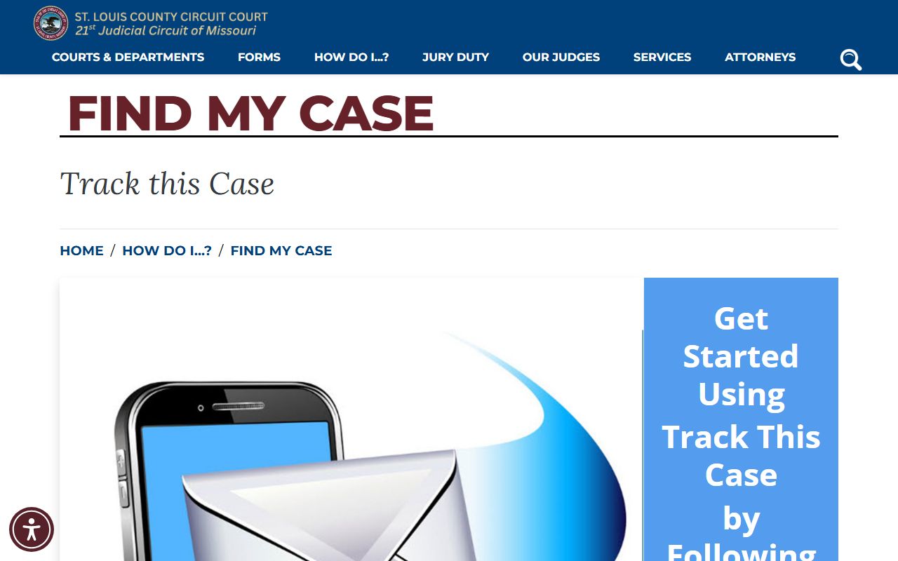 St. Louis County court records Find My Case instructions