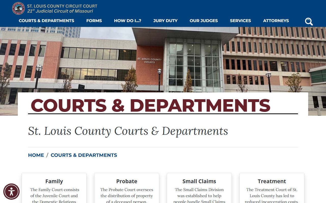 St. Louis County court records court departments overview