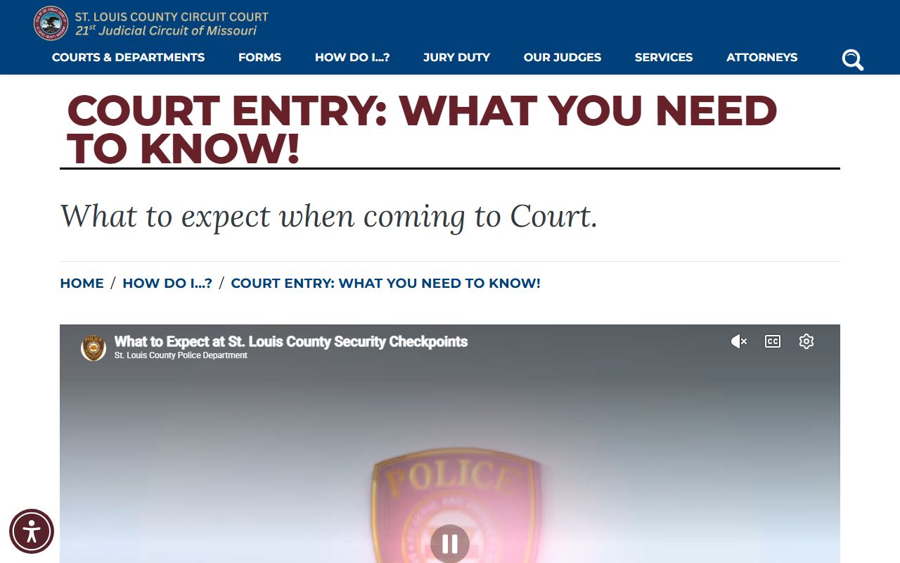 St. Louis County court records courthouse entry guidance
