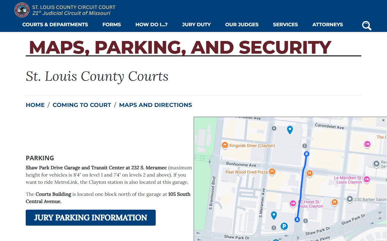 St. Louis County court records courthouse maps and directions