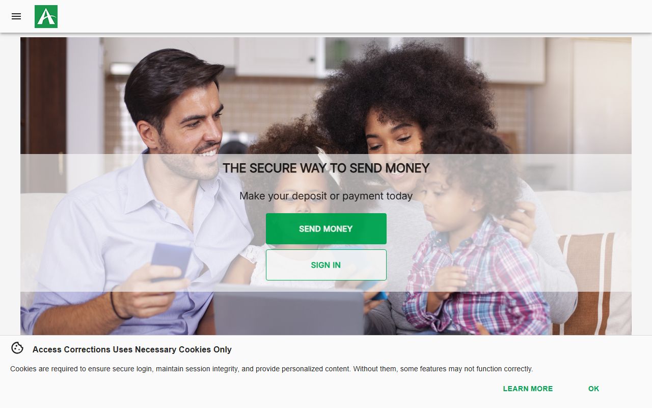Access Corrections deposit site for inmate commissary funds