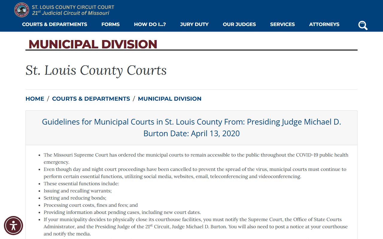 St. Louis County 21st Circuit Municipal Division court list